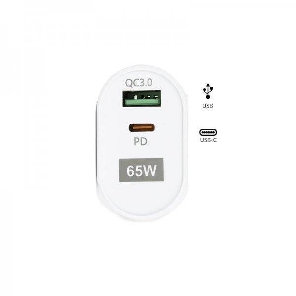 Adaptater Wall/USB & USB Type-C 65W 5V Super Fast Charge 3.0 - BK385-GaN - Image 4