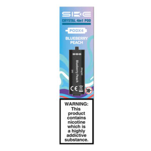 SKE Crystal 2400 4 in 1 Replacement Pods PODx4 - Blueberry Peach