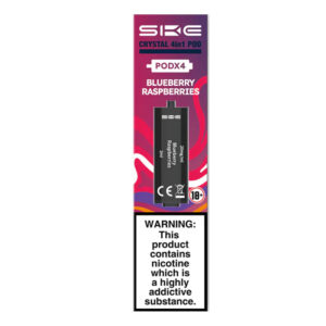 SKE Crystal 2400 4 in 1 Replacement Pods PODx4 - Blueberry & Raspberries