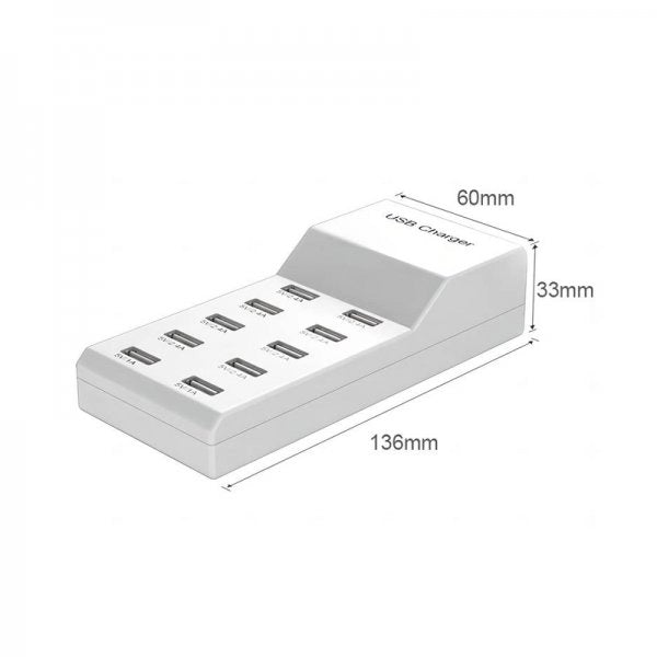 10 Port USB Charging Station 50W 727U - Image 3